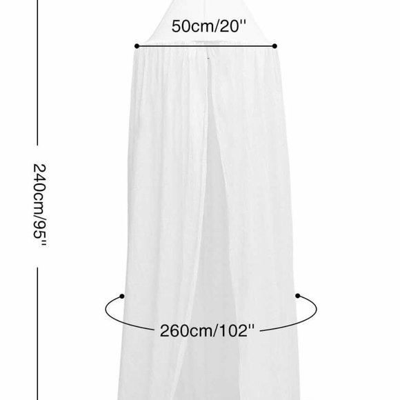 Luxury Cotton Lace Princess Play Dome Tent 2 Color Pink or White - Picture 6 of 11